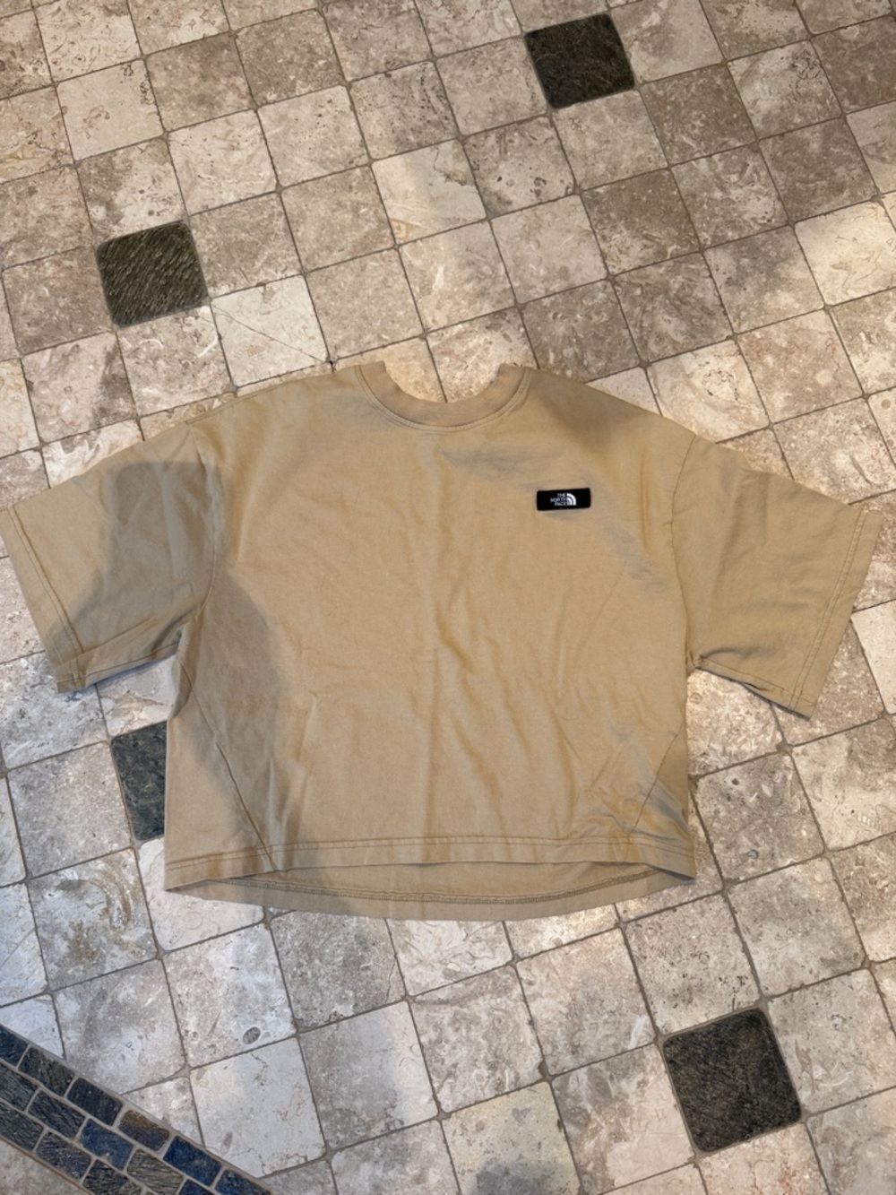 The North Face Cropped Tee in Tan